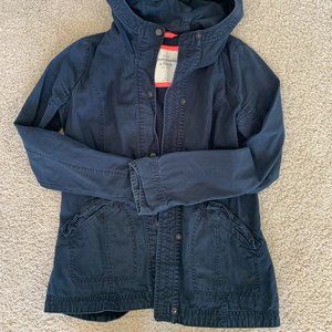 Women's Navy Hooded Jacket